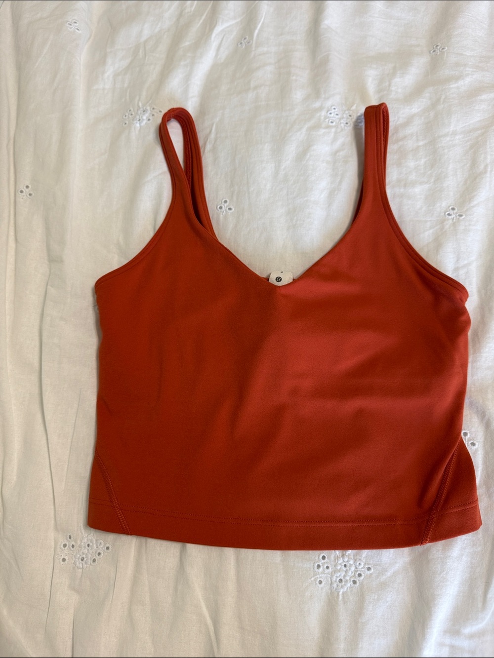 lululemon athletica Rust Red Scoop Neck Tank